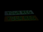 4D Glow in the Dark Gel Number Plate