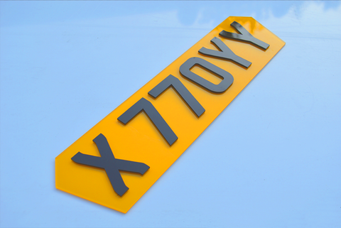 Hex Shaped 4D Number Plate
