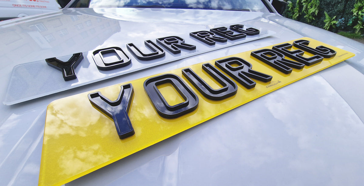 4D Ghost Outline Laser Cut Number Plates | 4D Laser Cut | PL8 LAB